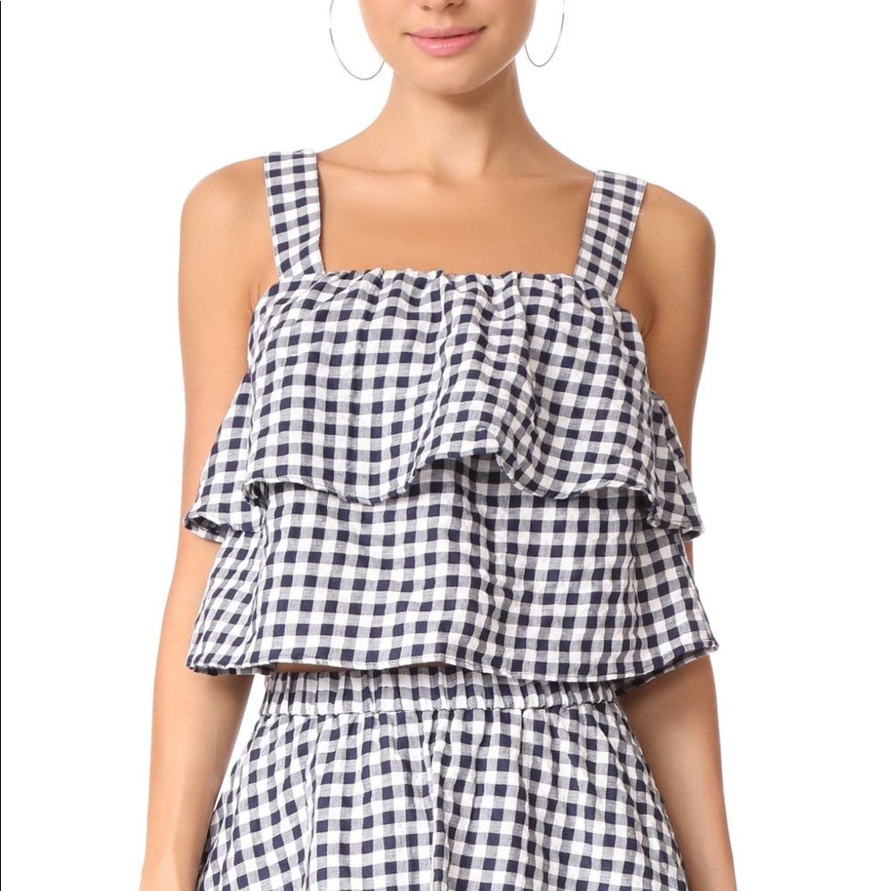 Gingham printed tank